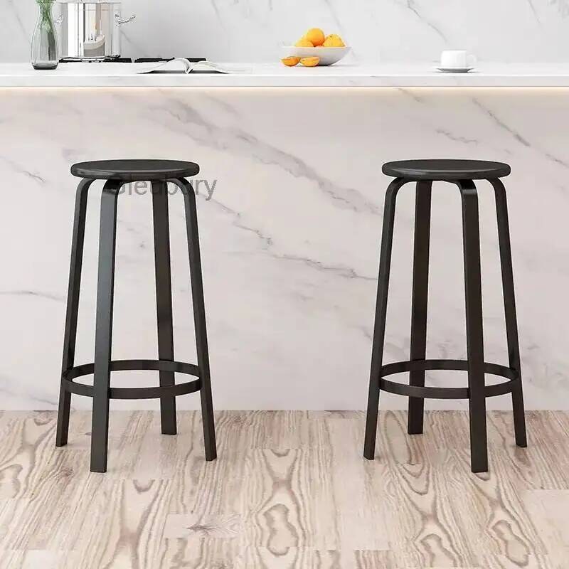 with Round Seat Stools Metal B - Home Bar Seating 评论和价格