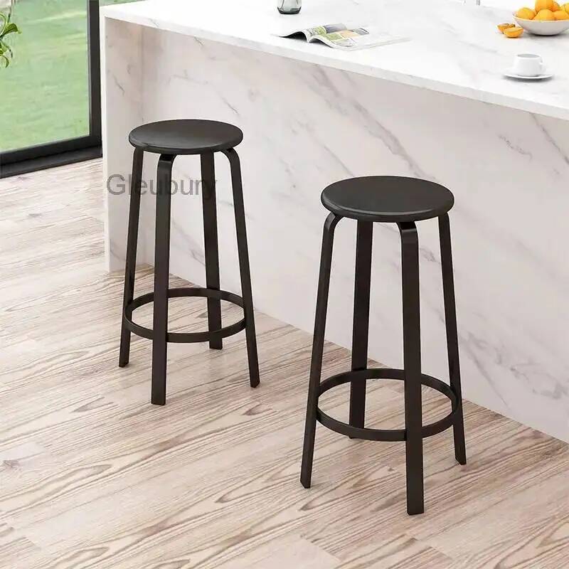 with Round Seat Stools Metal B - Home Bar Seating 评论和价格