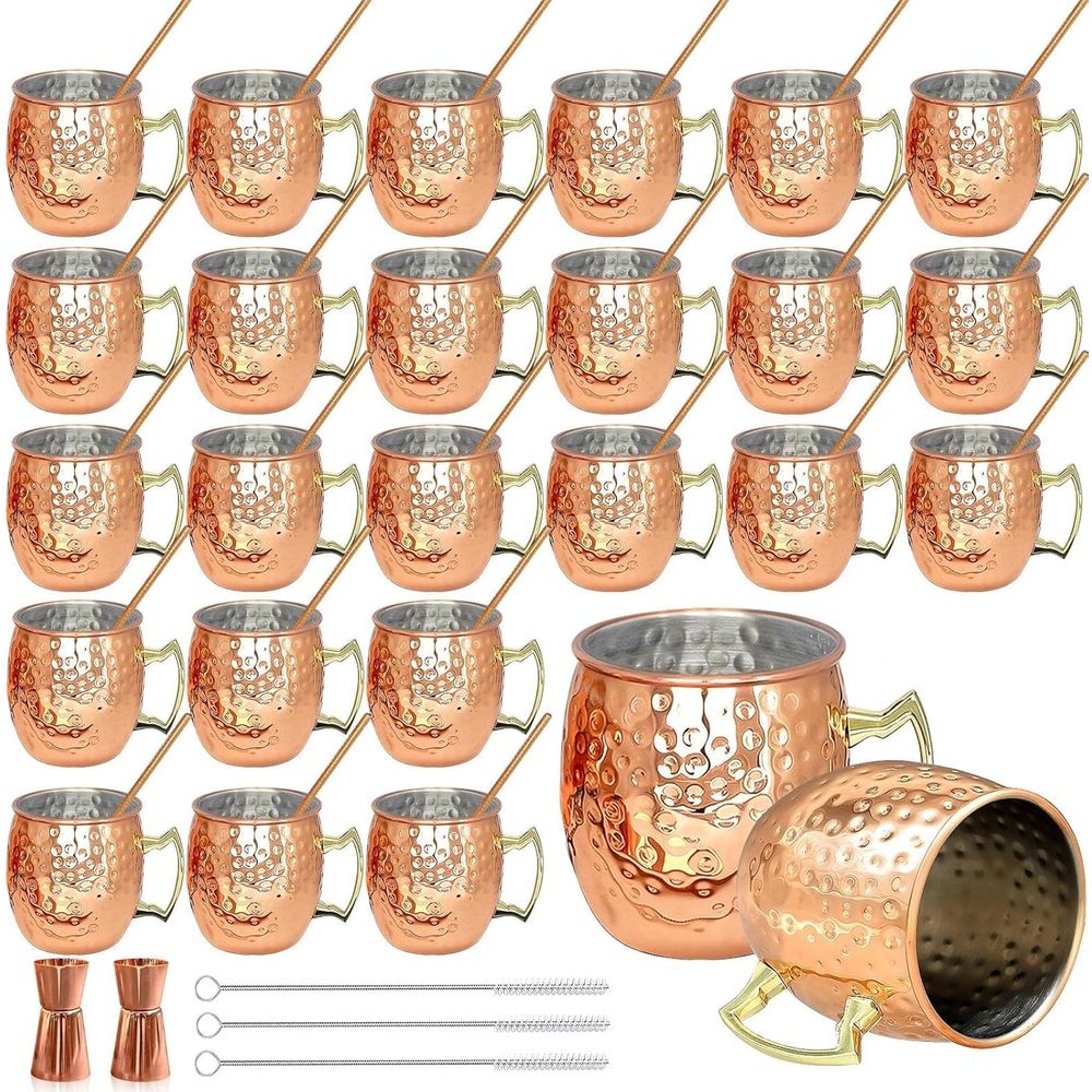 Moscow Mule Copper Mugs- Set o - Mule Copper Mug 评论和价格