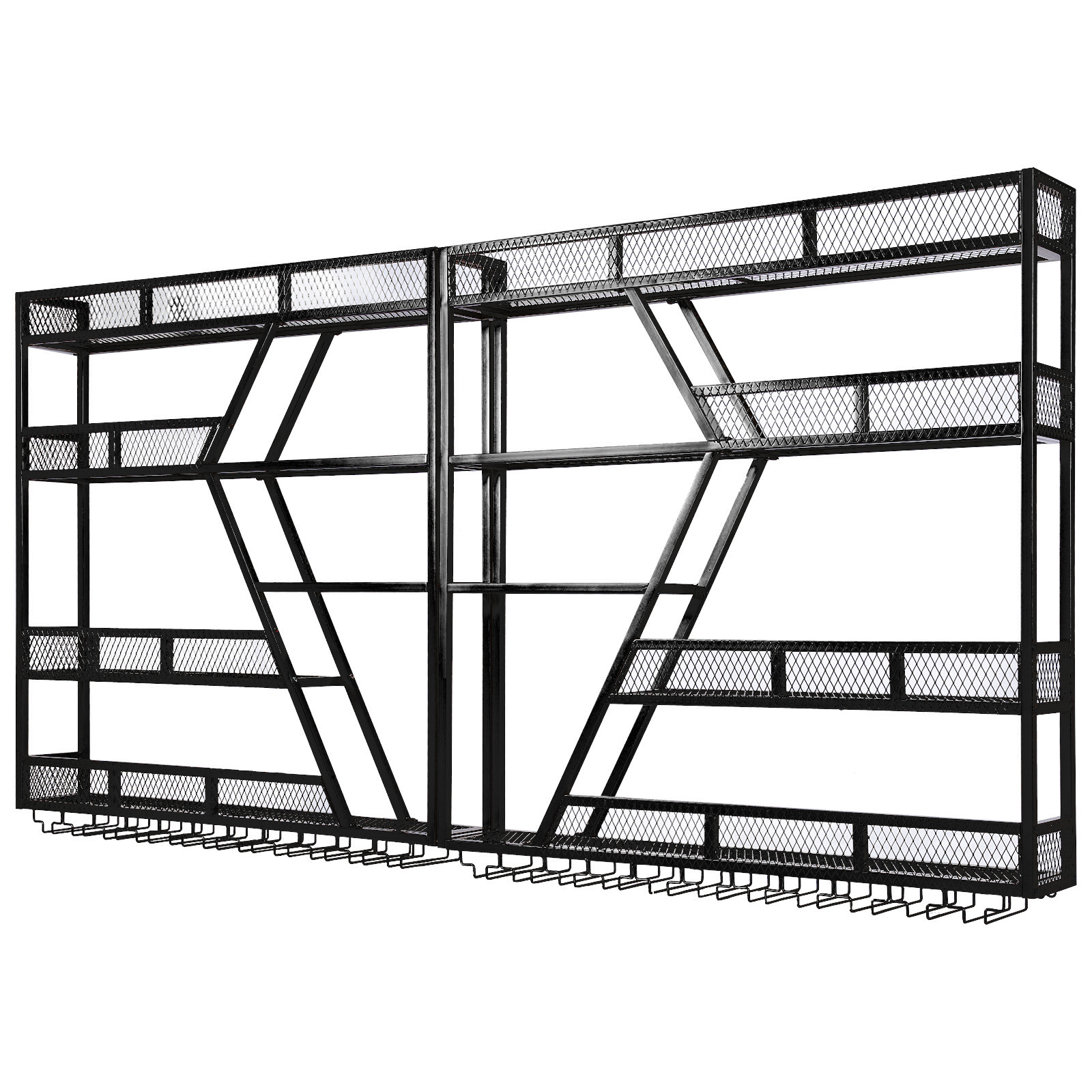 3/4 Tier Wall Mounted Bar Shel - Home Bar Shelf 评论和价格