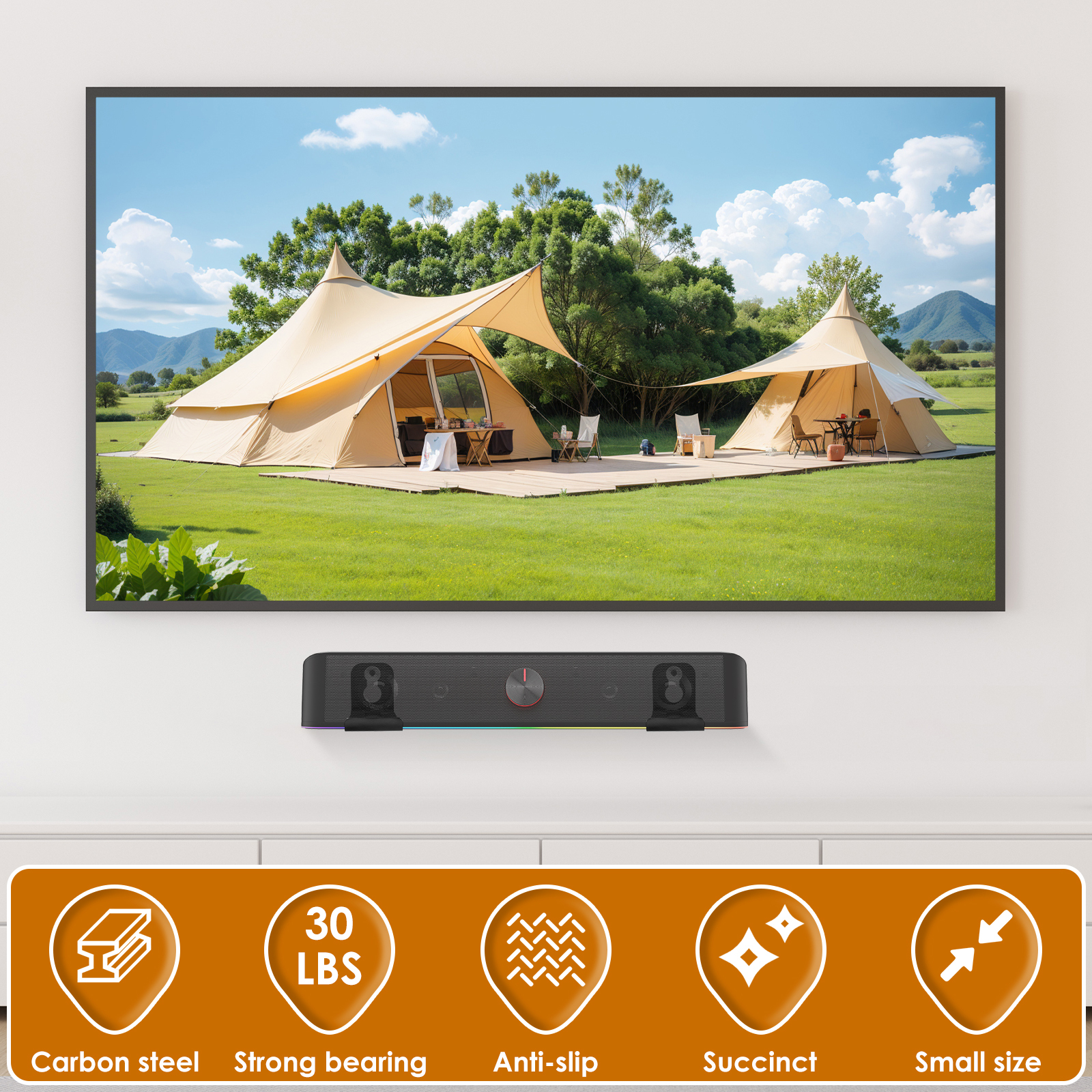 2Pcs Soundbar Speaker Stands W - Home Bar Shelf 评论和价格