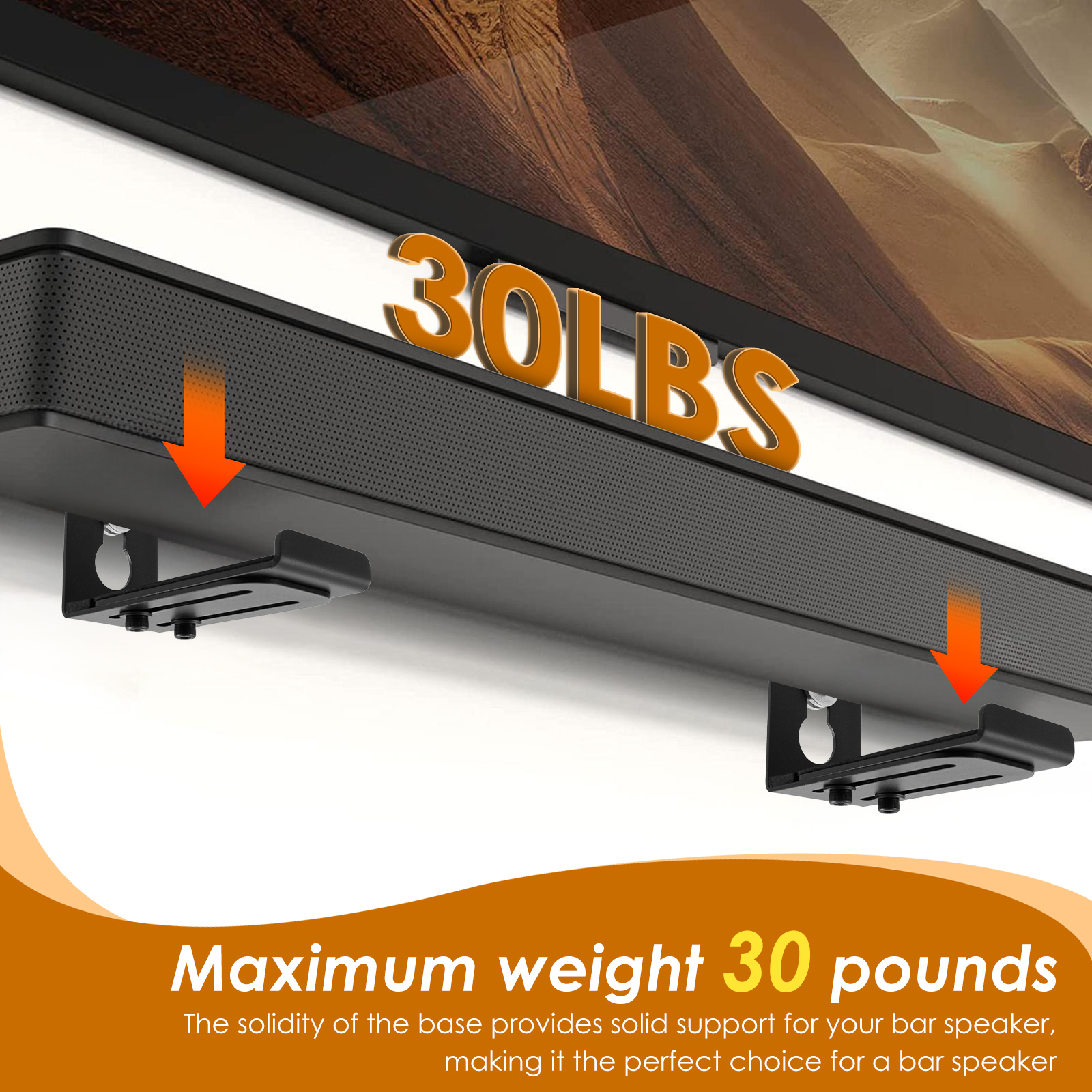 2Pcs Soundbar Speaker Stands W - Home Bar Shelf 评论和价格