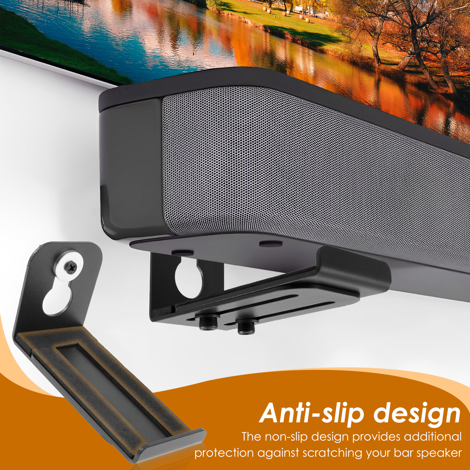 2Pcs Soundbar Speaker Stands W - Home Bar Shelf 评论和价格