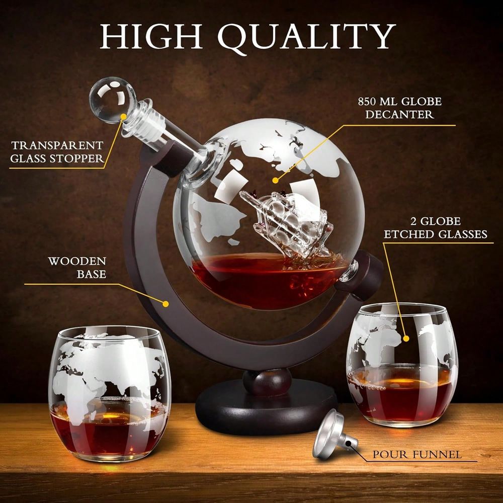 Decanter Sets For Men, Whiskey - Decanter Globe Set 评论和价格