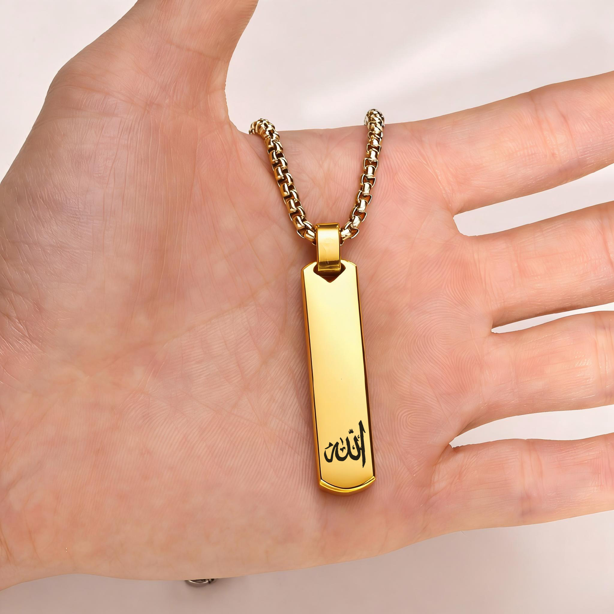 3D Bar Necklace, Cool Simple D - Bar Cart Gold 评论和价格