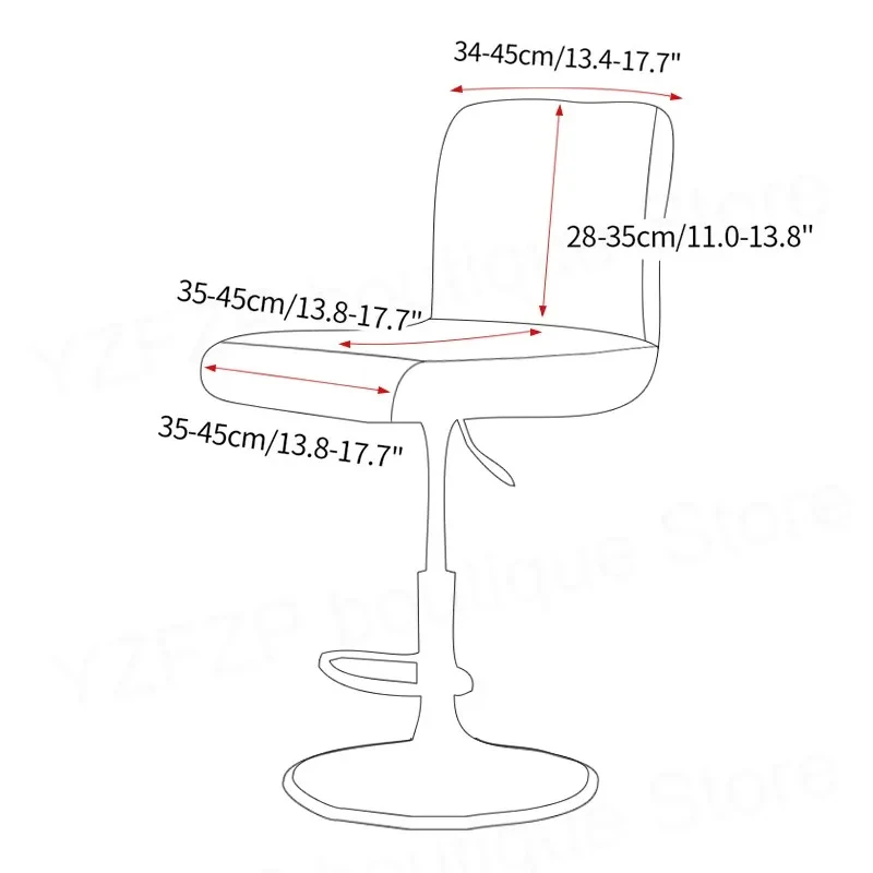 Velvet Solid color Chair Cover - Home Bar Lounge 评论和价格