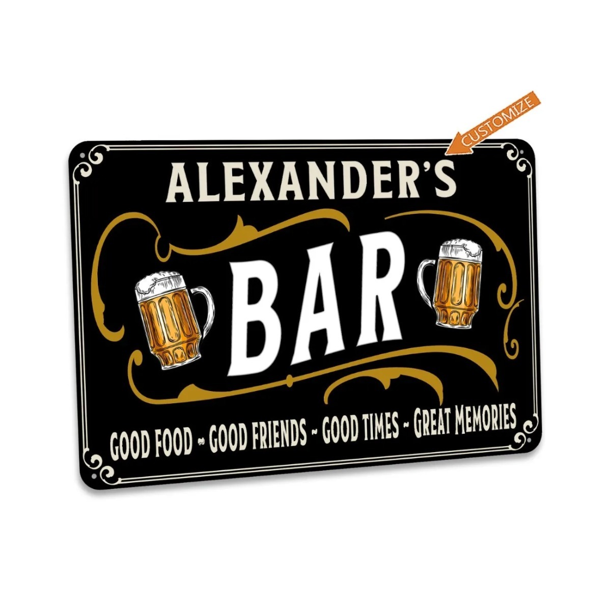 Custom Bar Sign Personalized H - Home Bar Signs 评论和价格