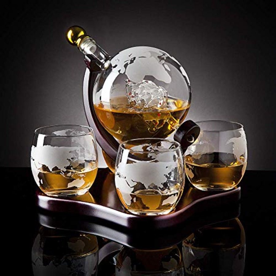 Whiskey Decanter Globe Set wit - Decanter Globe Set 评论和价格