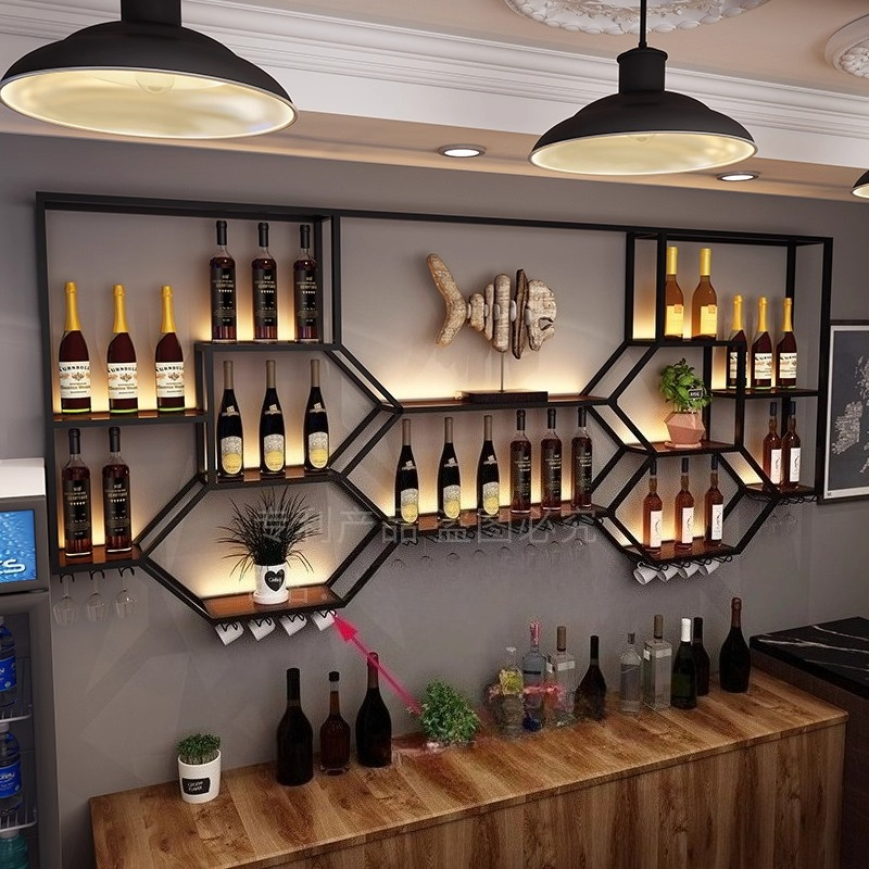 Metal Shelves Wine Cabinet Liv - Home Bar Shelf 评论和价格