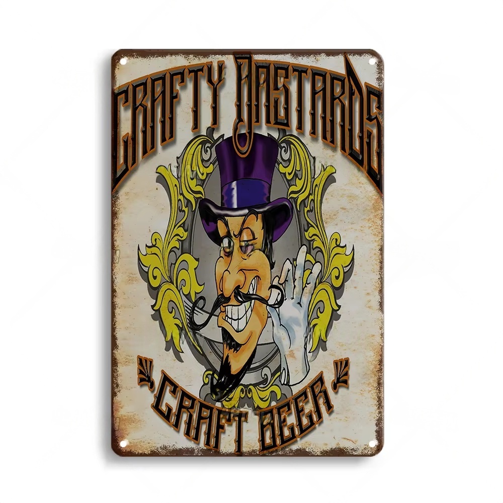 Rusty Metal Tin Sign Beer Meta - Home Bar Signs 评论和价格