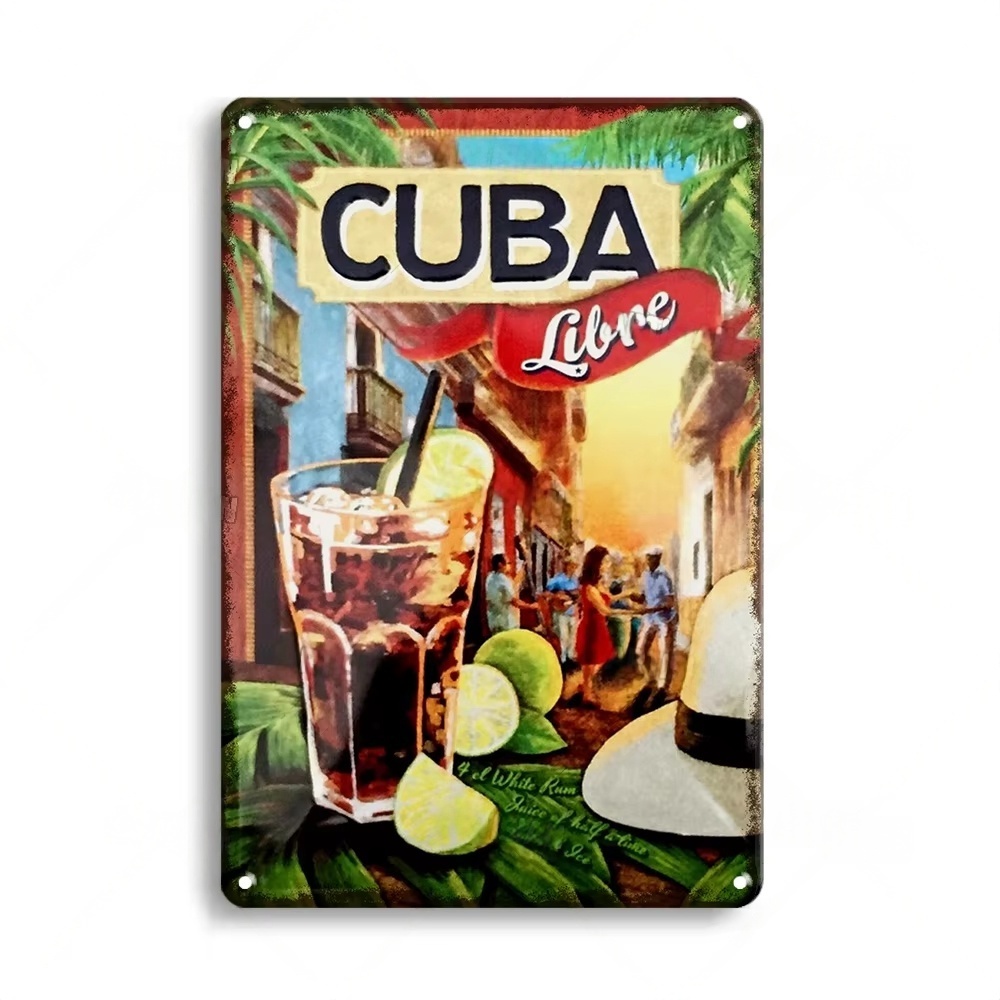 Rusty Metal Tin Sign Beer Meta - Home Bar Signs 评论和价格
