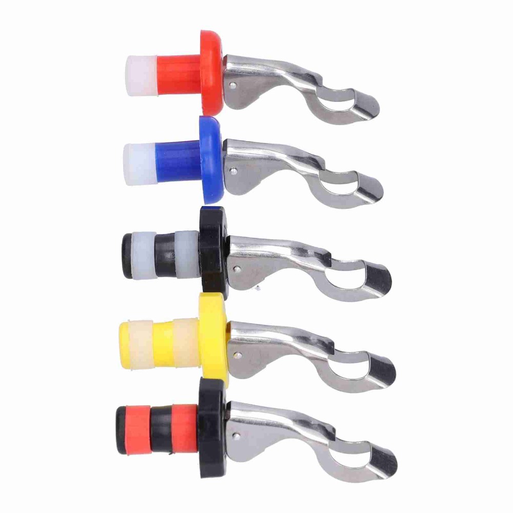 5pcs Silicone Wine Bottle Plug - Wine Preservation Pump 评论和价格