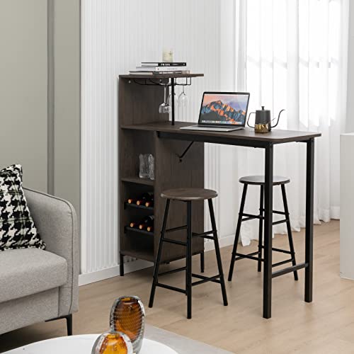 3-Piece Industrial Bar Set: Br - Home Bar And Counter 评论和价格