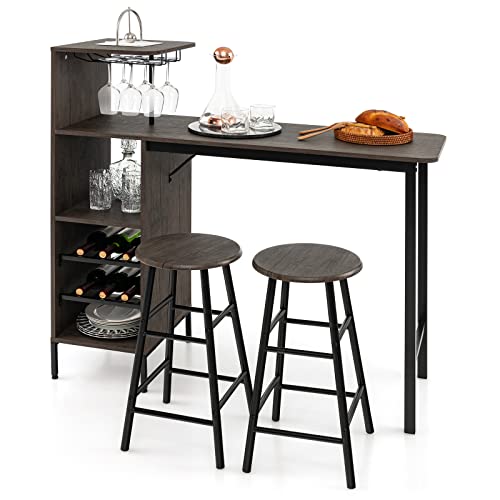 3-Piece Industrial Bar Set: Br - Home Bar And Counter 评论和价格