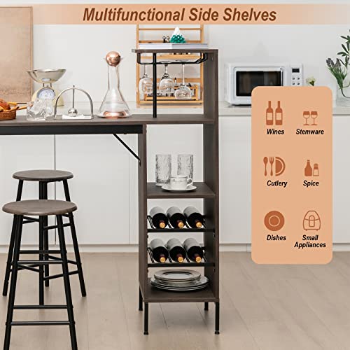 3-Piece Industrial Bar Set: Br - Home Bar And Counter 评论和价格
